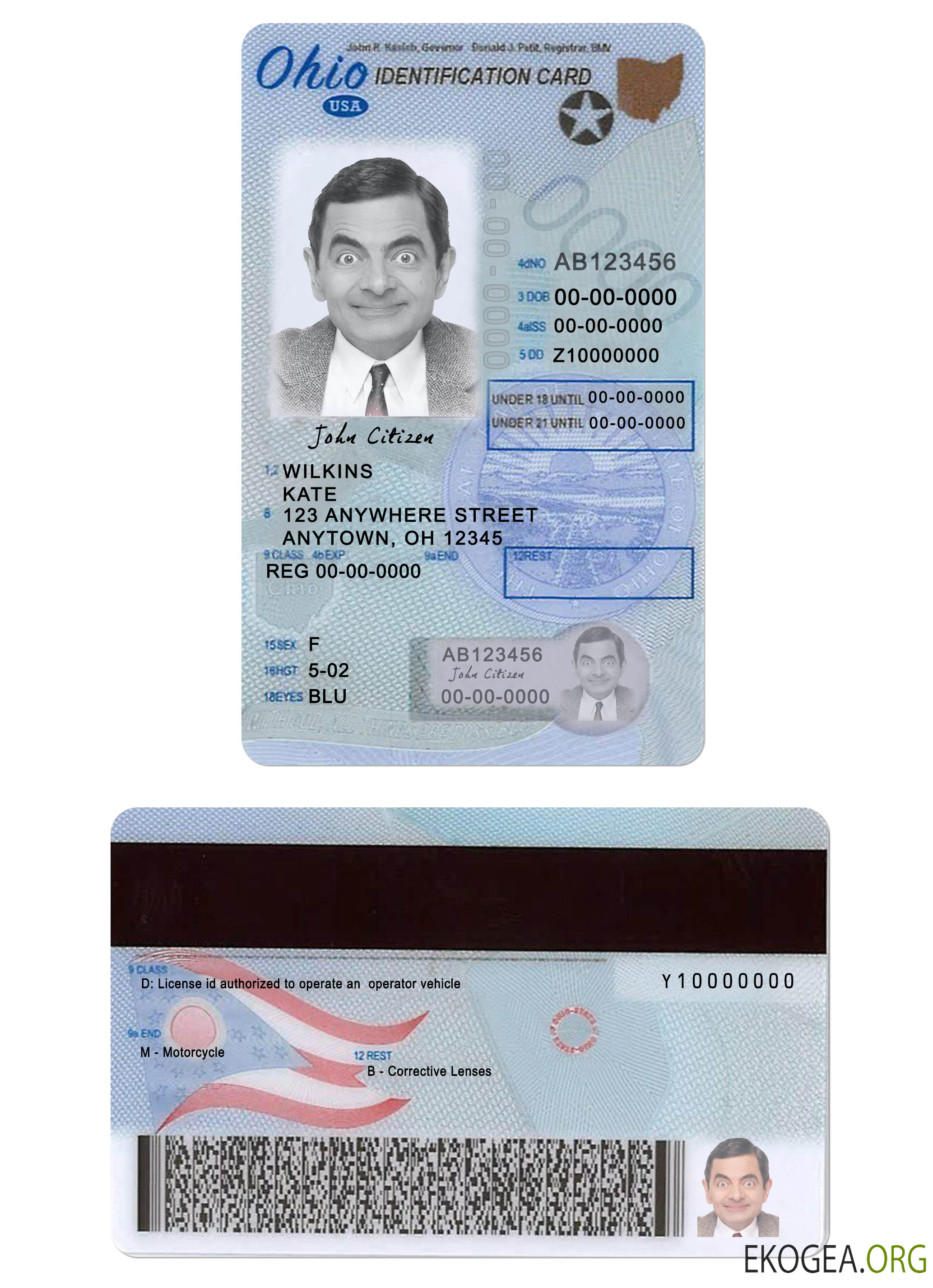 USA Ohio driving license under 21